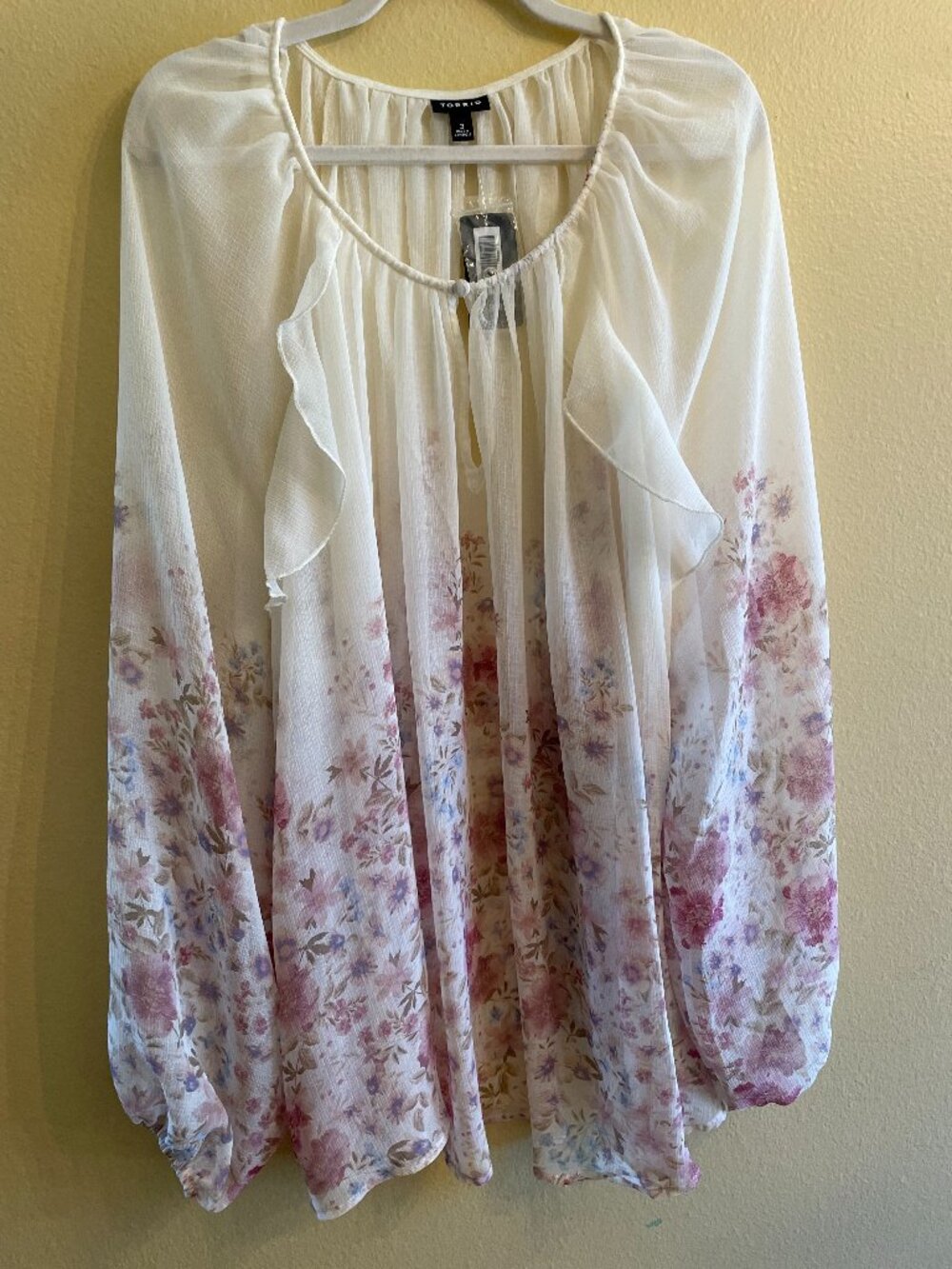 Torrid Textured Chiffon Floral Blouse, Size 3X